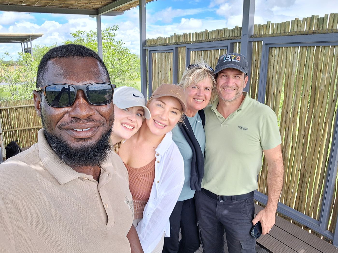 An Oosino guide with guests on a game drive in Etosha National Park